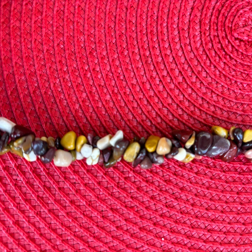 Multicolor Gem Stone Beaded Necklace 20” - Picture 5 of 6